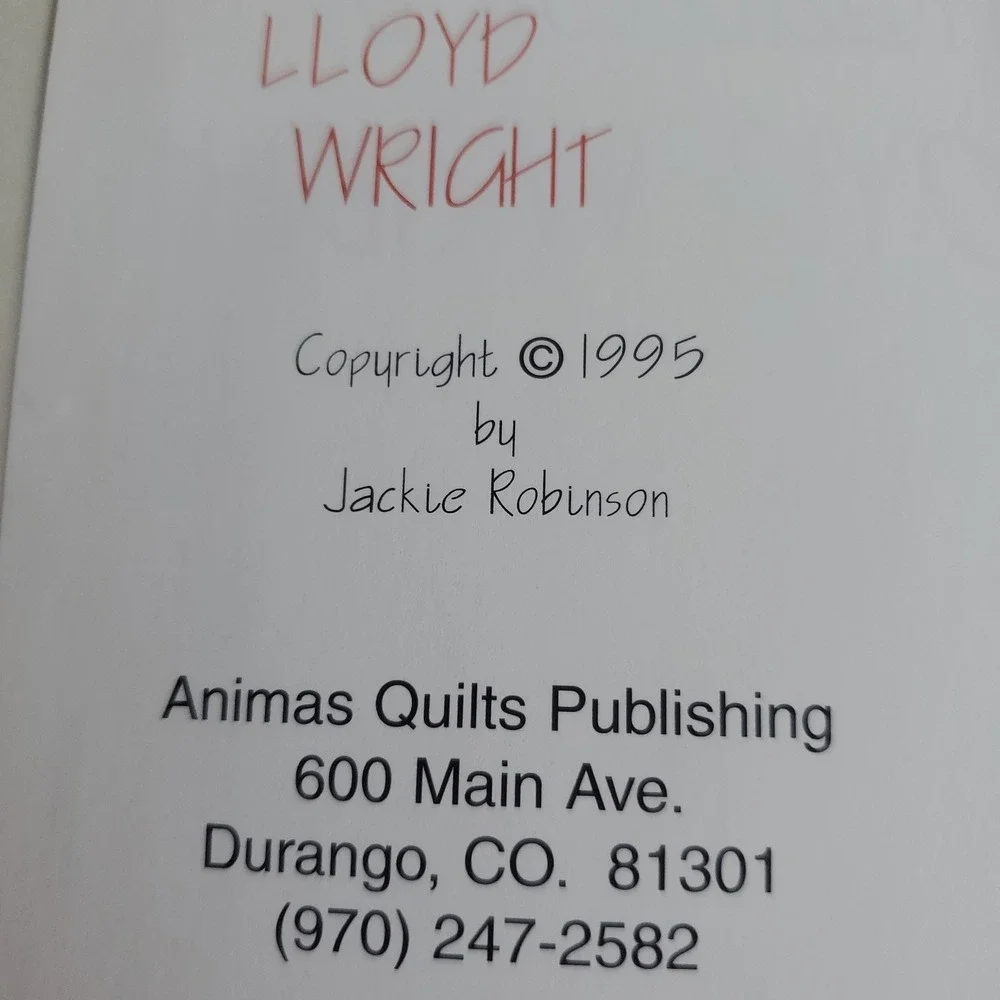 Quilts in the Tradition of Frank Lloyd Wright PB Robinson Jackie rare like new